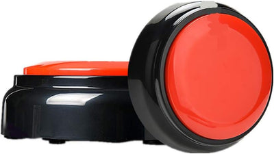 Talking Button Record & Playback Your Own Message 30 Second Custom Recordable, Easy Sound Recorder Set of 2 (2Pcs/Black)