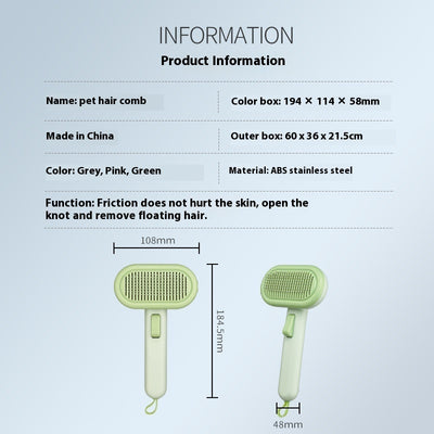 Cat Pet Dog Hair Removal One-click Lady Shaver Float Knot Untying Comb