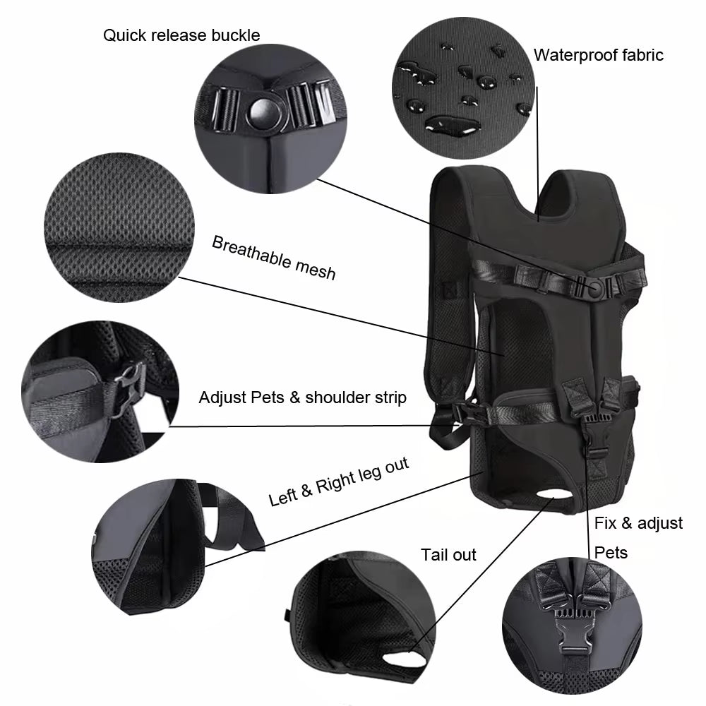 Pet Backpack Carriers Pets Dog Carriers Bags Portable Cat Backpack for Dogs Cat Double Shoulder Carry Bag Puppy Travel Dog Bags