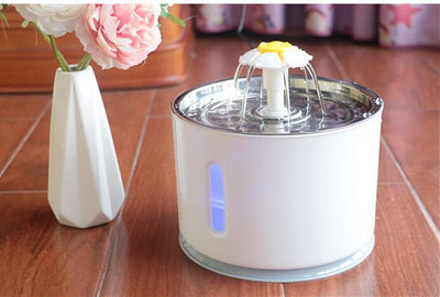Fashion Automatic Lower Style DogKitten Water Drinking Pet Fountain Pet Bowl Drink Dish Filter