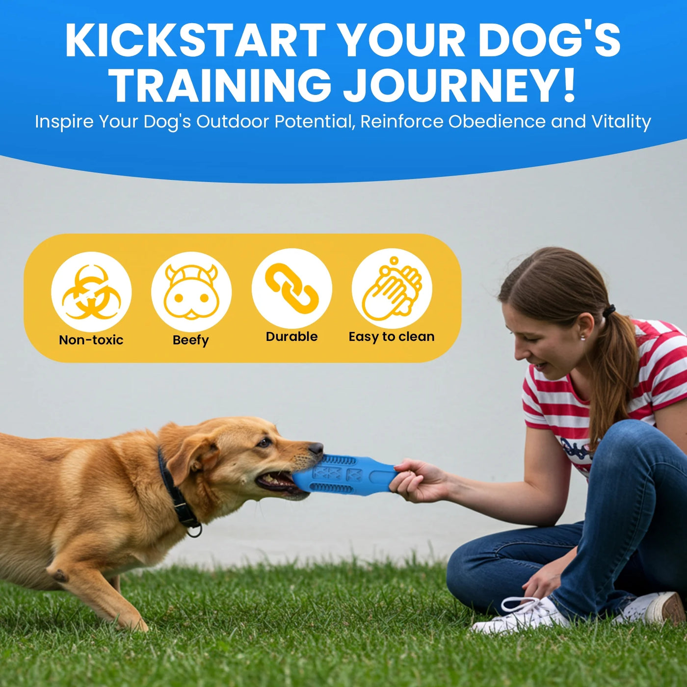 Dog Toys for Aggressive Chewers,Interactive Natural Rubber Chew Toy for Large Medium Breed