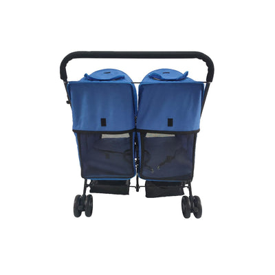 Double Pet Stroller with Storage - Cat & Dog Stroller for Animals up to 44 Lbs, Blue