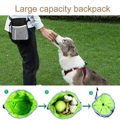 Drawstring Dog Treat Bag to Carry Pet Toys Food Poop Bag Pet Pouch Hands Free Training Waist Bag Pet Product