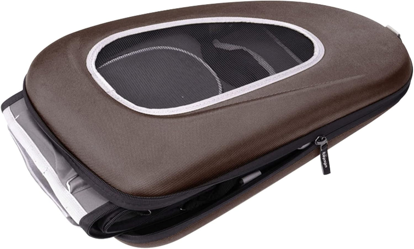 5-In-1 Pet Carrier with Backpack, Stroller, Shoulder Strap, Carriers with Wheels for Dogs and Cats - Brown