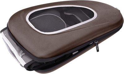 5-In-1 Pet Carrier with Backpack, Stroller, Shoulder Strap, Carriers with Wheels for Dogs and Cats - Brown