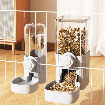 Automatic Pet Bowls Cage Hanging Feeder Pet Water Bottle Food Container Dispenser Bowl for Puppy Cats Rabbit Pet Feeding Product