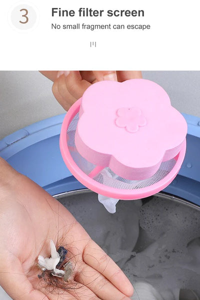 2 Pcs Floating Pet Fur Catcher Laundry Lint Pet Hair Remover for Washing Machine