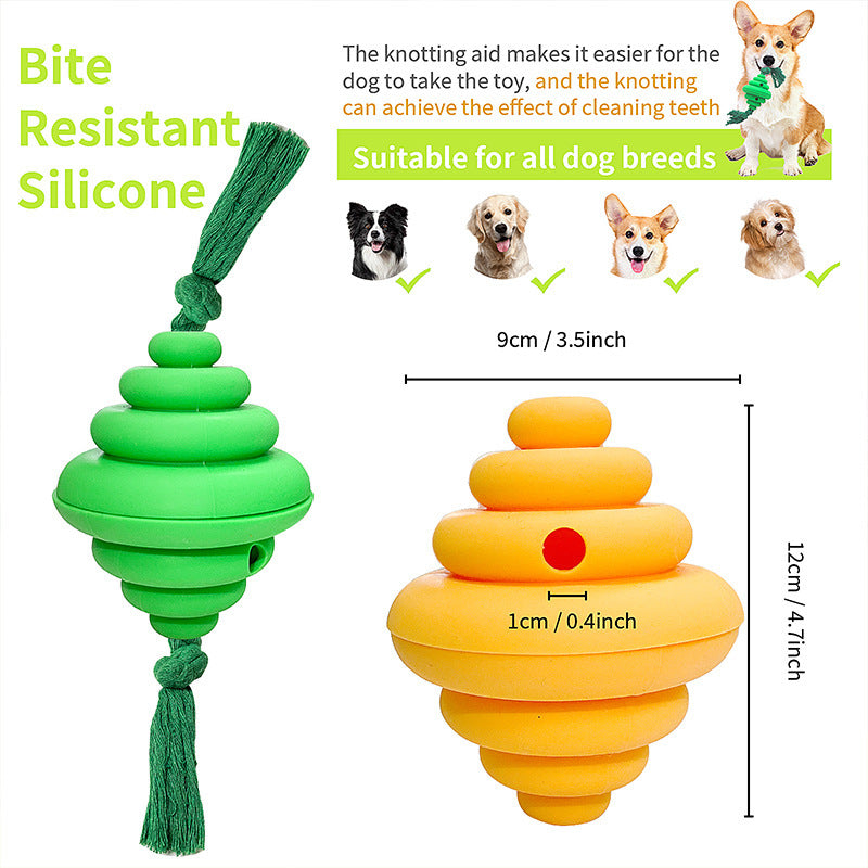 Dog Ball With Rope Toy Dogs Knot Rope Toy Leaking Food Dog Toy Pet Training Toy Dogs Chew Toy Dog Toy For Large Dogs