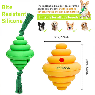 Dog Ball With Rope Toy Dogs Knot Rope Toy Leaking Food Dog Toy Pet Training Toy Dogs Chew Toy Dog Toy For Large Dogs