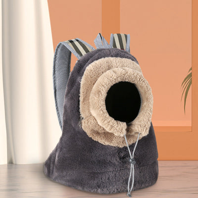 Pet Fashion Plush Portable Chest Backpack