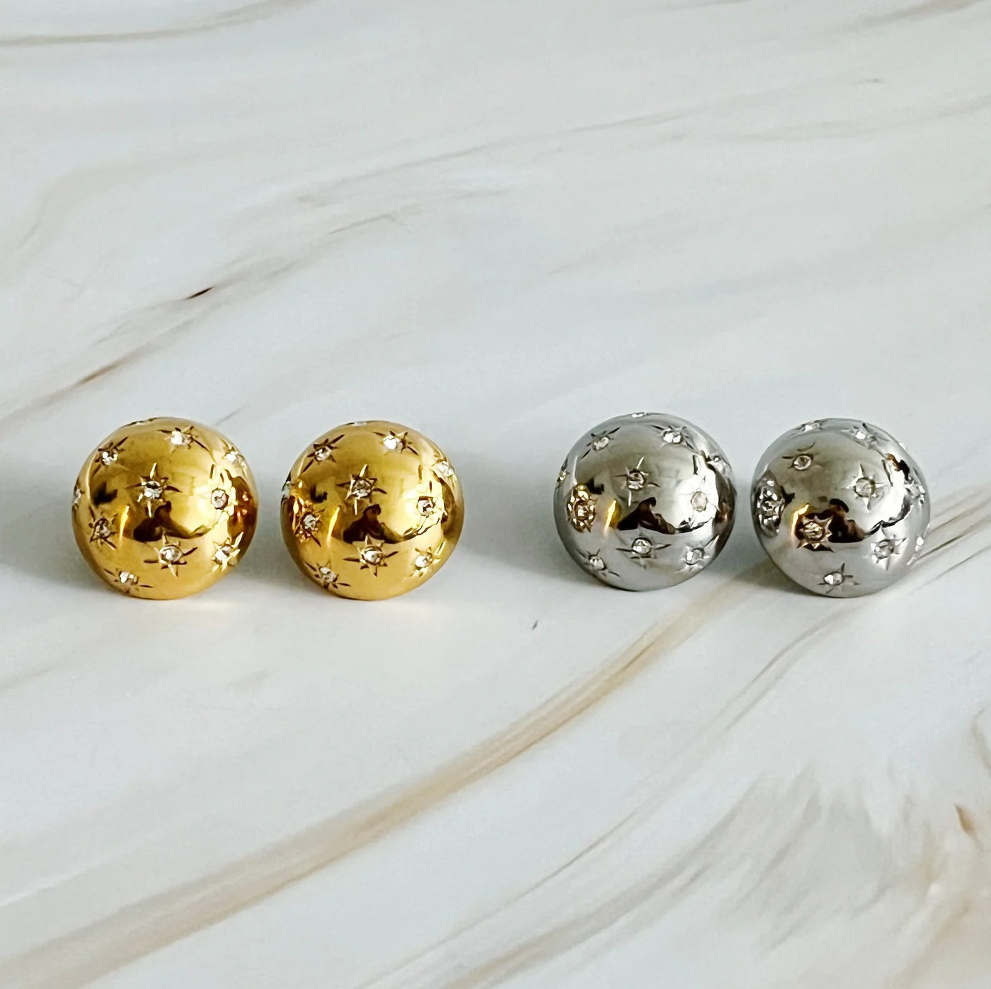 Starlight Sphere Stud Earrings