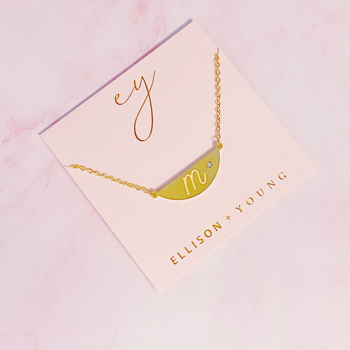 Hamilton Sphere Initial Necklace