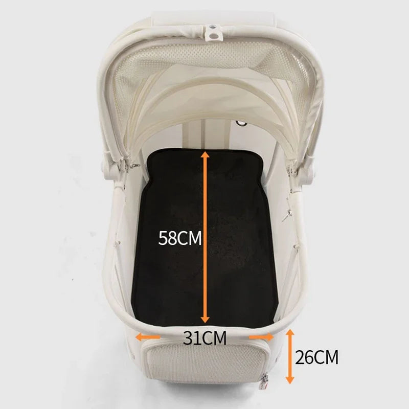 Folding Pet Strollers Small Medium Dogs Lightweight Pet Strollers Cat Travel Outdoor Dog Trolleys Detachable Kitty Supplies