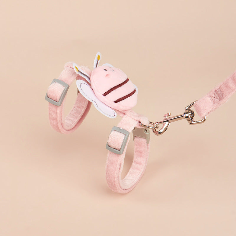 Outdoor Teddy Adjustable Internet Celebrity Bee Shape Cat Rope