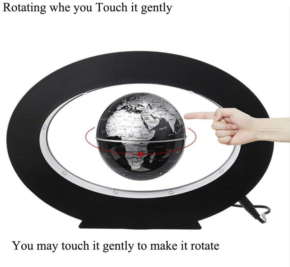 Perpetual Motion Floating Globe Home Office Desk Toy Decoration Rotating Magneti