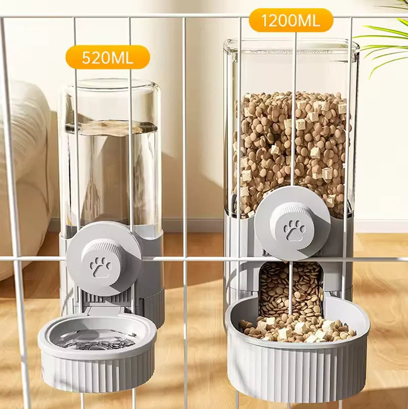 Automatic Pet Bowls Cage Hanging Feeder Pet Water Bottle Food Container Dispenser Bowl for Puppy Cats Rabbit Pet Feeding Product