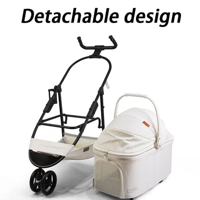 Folding Pet Strollers Small Medium Dogs Lightweight Pet Strollers Cat Travel Outdoor Dog Trolleys Detachable Kitty Supplies