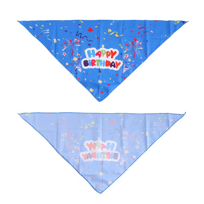 Happy Birthday Dog Bandanas Triangular Bandage Scarf Pet Product Puppy Kitten Teddy Chihuahua Neckerchief Dogs Accessories Gift
