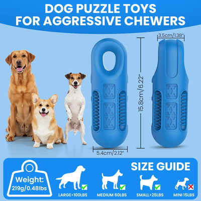 Dog Toys for Aggressive Chewers,Interactive Natural Rubber Chew Toy for Large Medium Breed