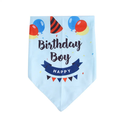 Happy Birthday Dog Bandanas Triangular Bandage Scarf Pet Product Puppy Kitten Teddy Chihuahua Neckerchief Dogs Accessories Gift