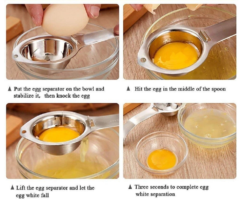 Egg Yolk White Separator – Easy Kitchen Gadget Sieve Tool for Baking & Cooking