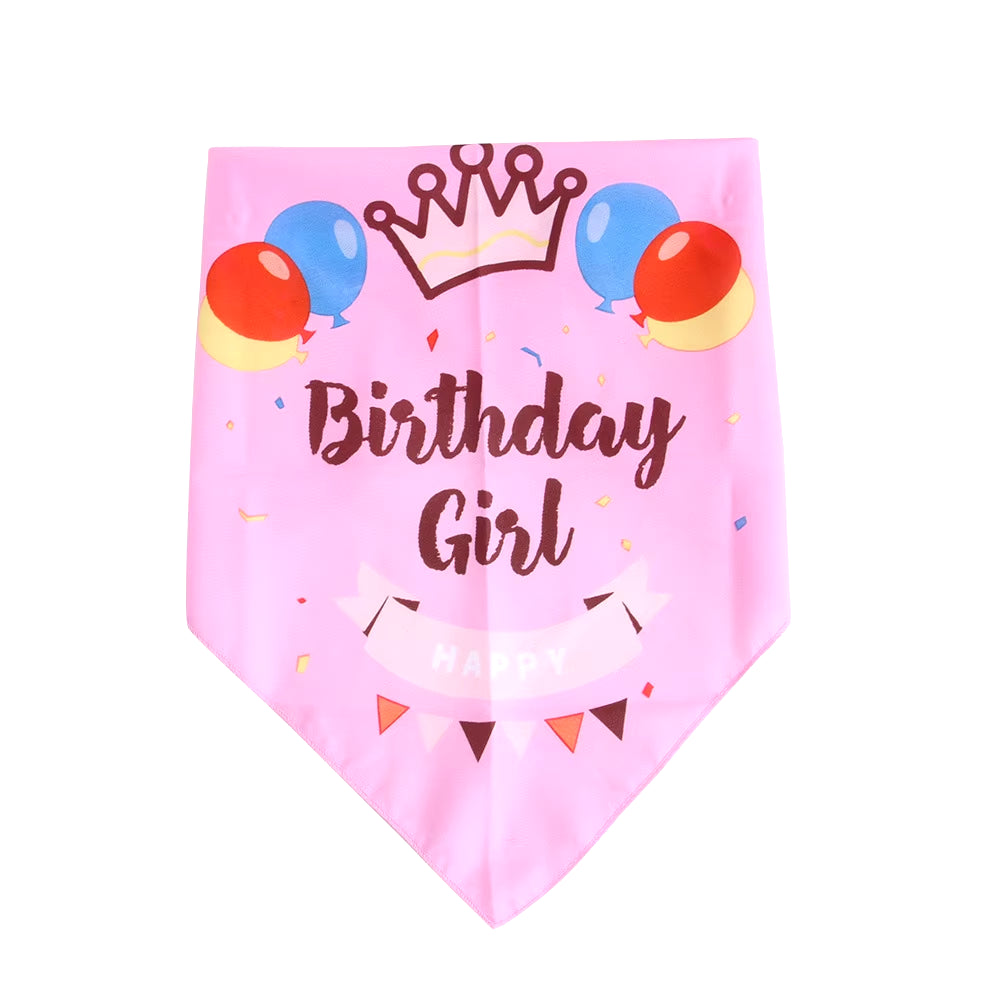 Happy Birthday Dog Bandanas Triangular Bandage Scarf Pet Product Puppy Kitten Teddy Chihuahua Neckerchief Dogs Accessories Gift